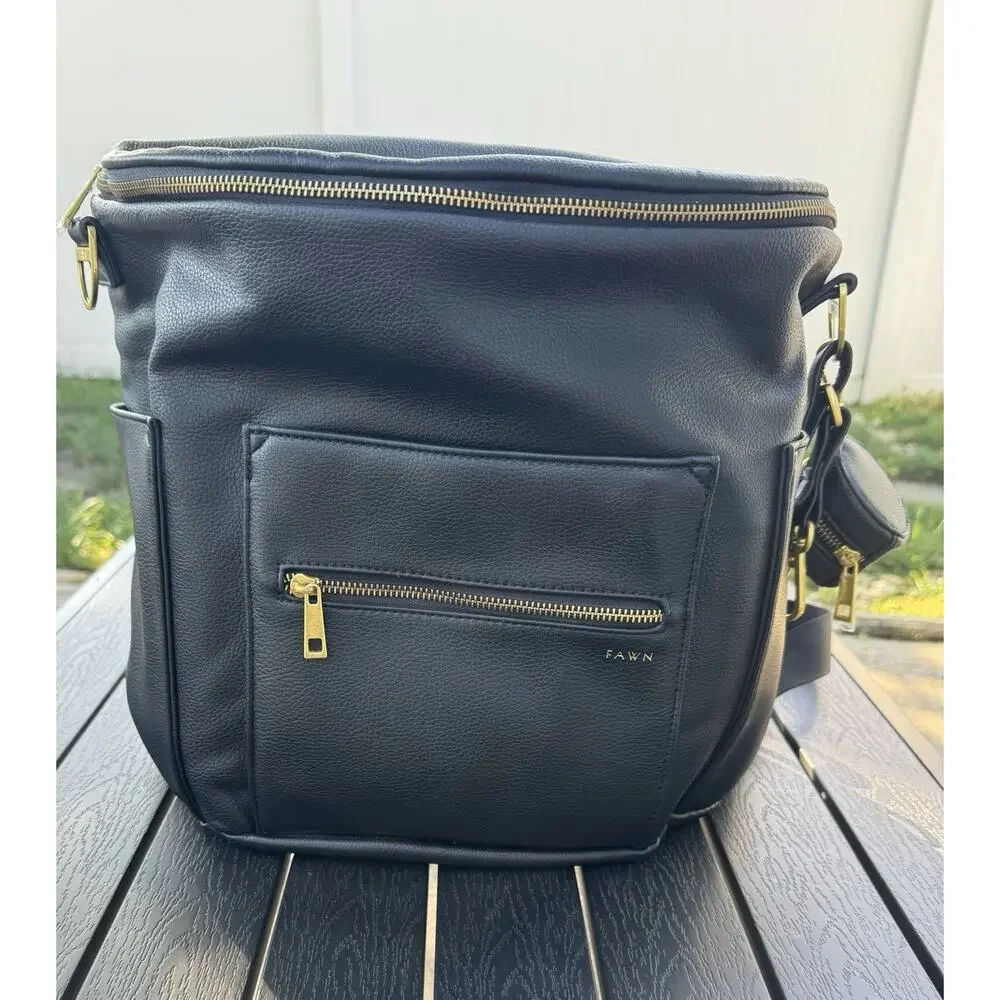 Fawn Design Black Diaper Bag the Original